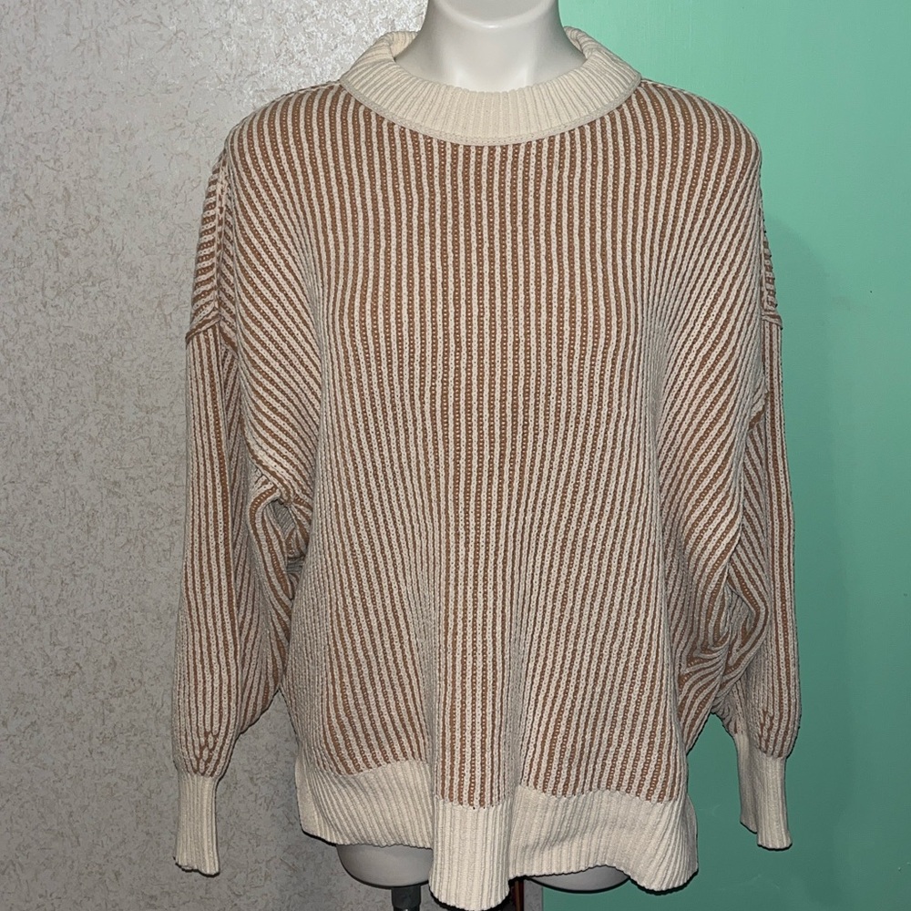 Aerie beyond chenille cozy striped pullover sweater - Picture 2 of 3